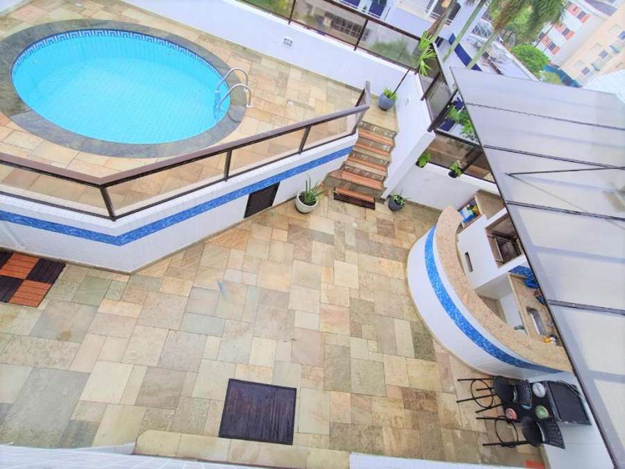 Cobertura Duplex c piscina e churrasqueira VISTA P MAR a 250 m da praia Guarujá Enseada