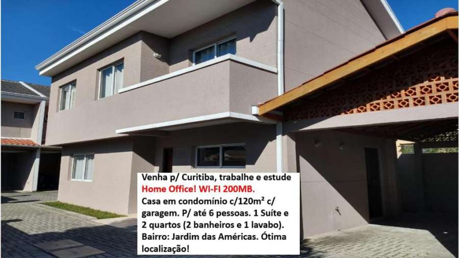 Casa Curitiba 120m² (1 Suíte e 2 Quartos) com garagem em condomínio