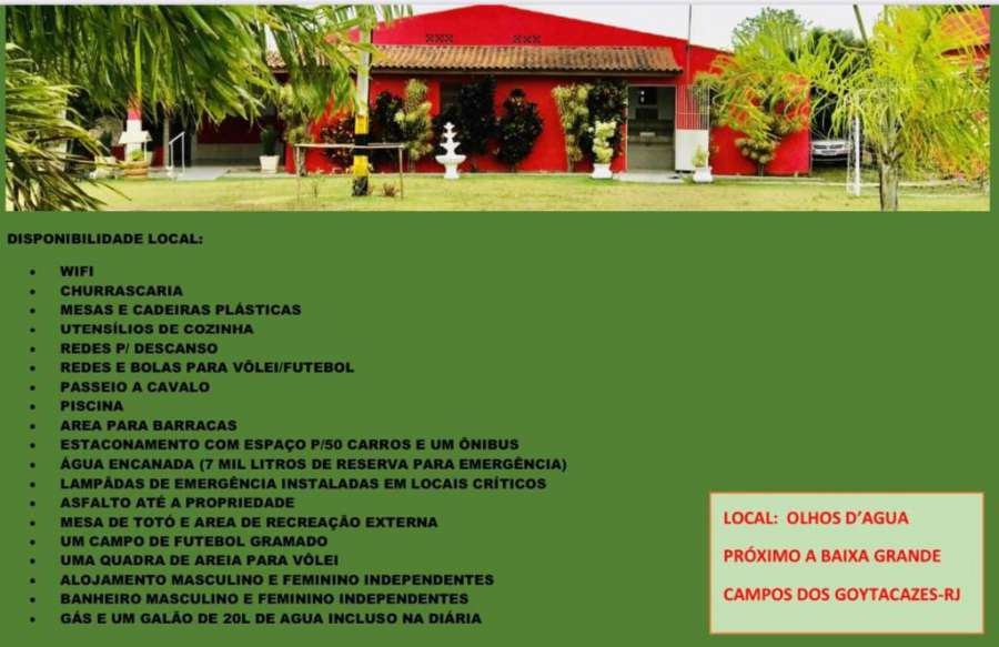 Pousada chacara Recanto verde