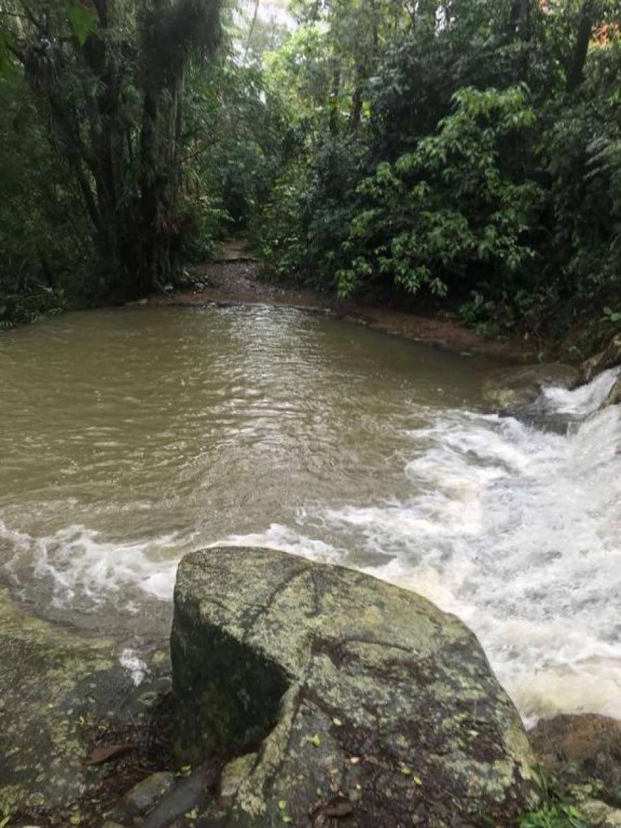 Casa com piscina de cachoeira