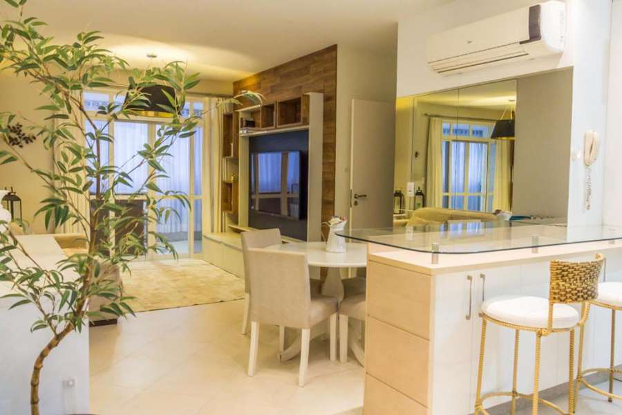 Apartamento Jurere Internacional sacada com churrasqueira