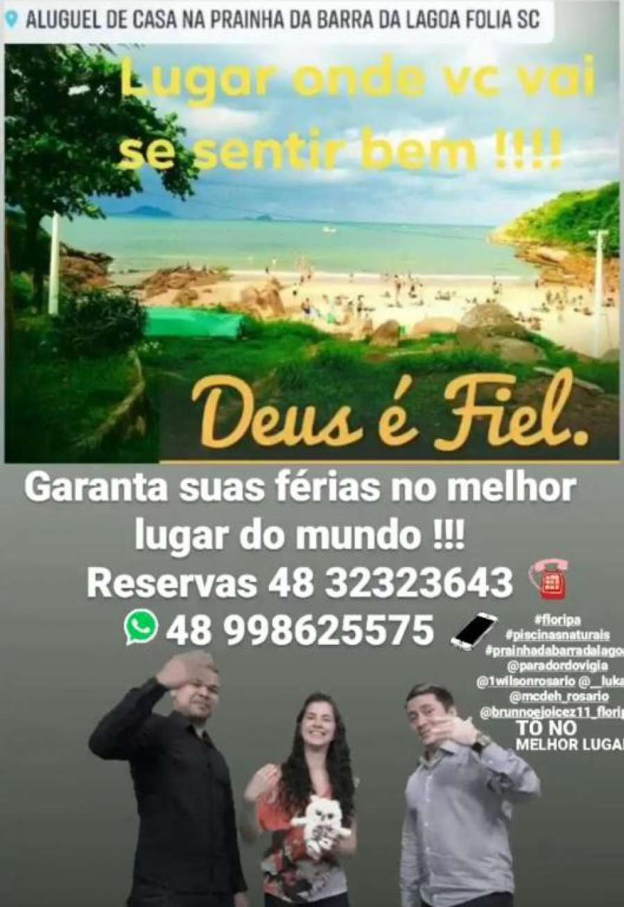 Aluguel de casa na prainha Barra da lagoa