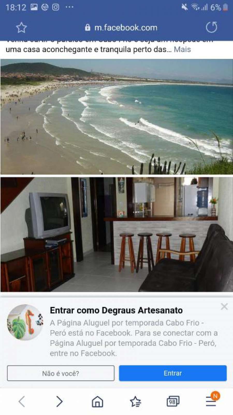 Casa 2 vagas de garagem Peró Cabo Frio