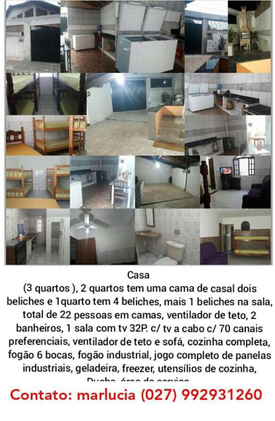 Casa temporada na praia do Morro Guarapari