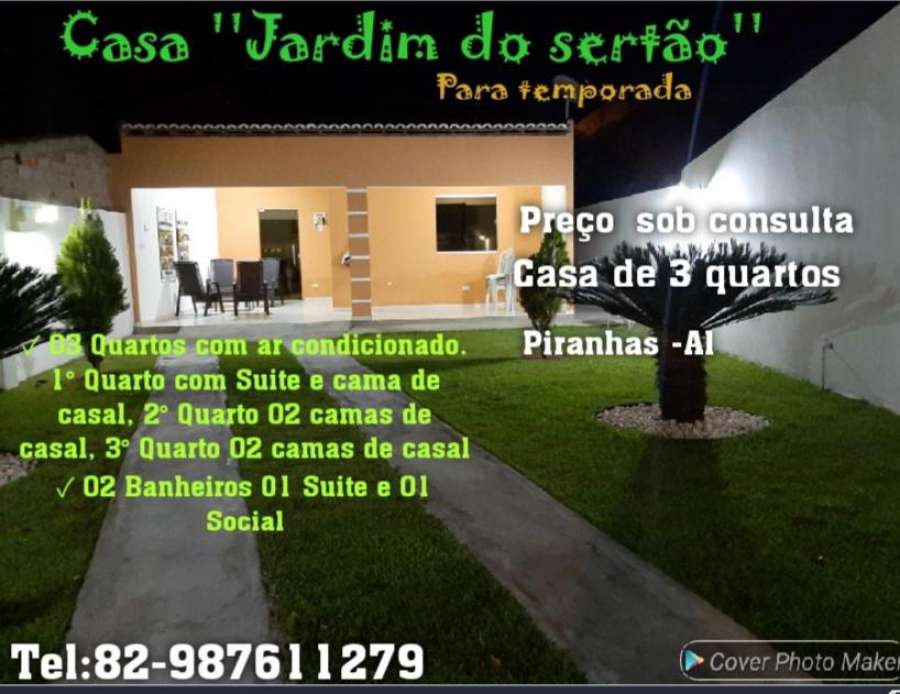 Foto do Casa jardim para temporada em Piranhas-Alagoas