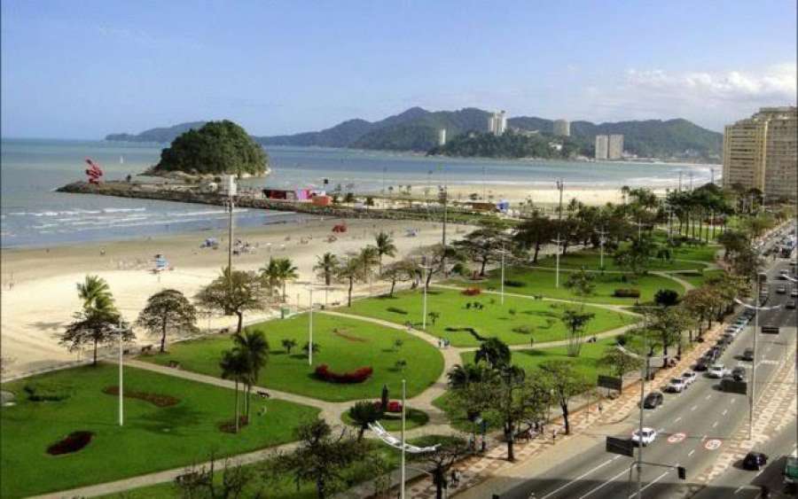 Foto do Apartamento Santos na avenida praia