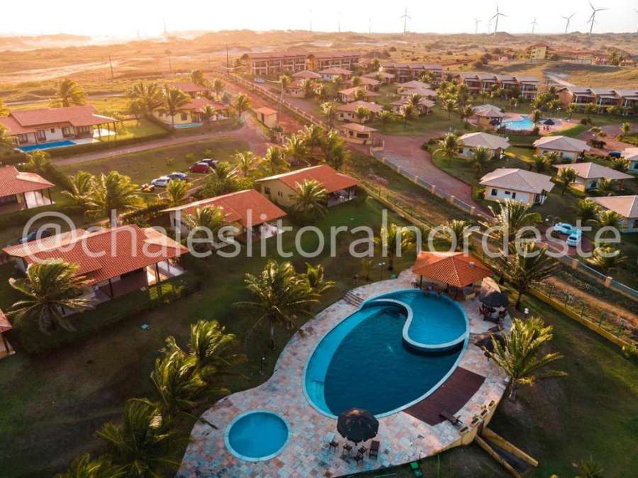 Foto do Chalé frente mar e frente piscina Zumbi-RN